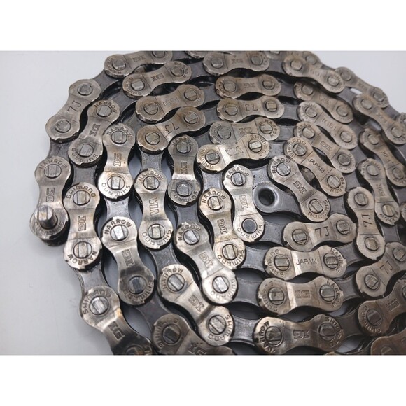 Vintage Shimano Narrow IG-51 Bike Chain IG51 Silver 53" Long 106 Links "7J" Mark - Picture 3 of 11